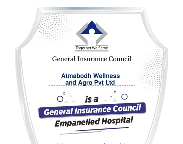 General Insurance Council empanelled-hospital recognition for Atmabodh Wellness and Agro Pvt. Ltd.